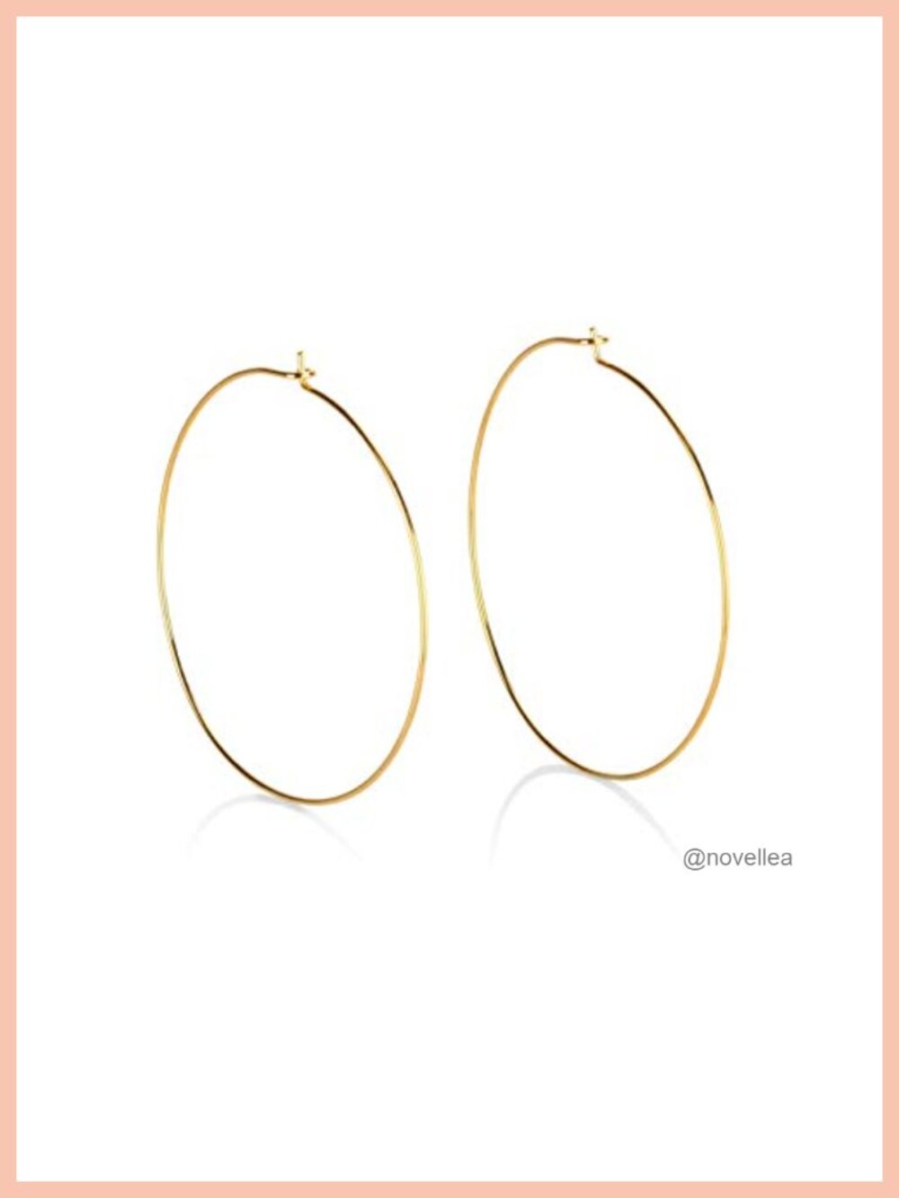 2 Inch Thin Gold Filled Hoop Earrings for Women